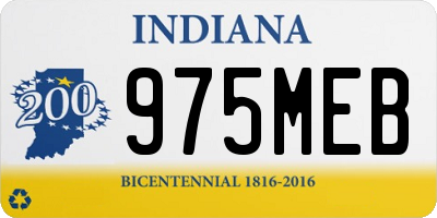 IN license plate 975MEB