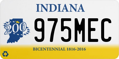 IN license plate 975MEC