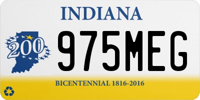 IN license plate 975MEG