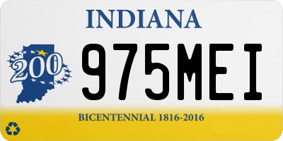 IN license plate 975MEI