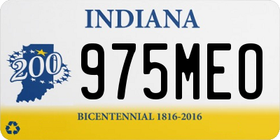 IN license plate 975MEO