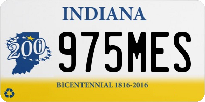 IN license plate 975MES