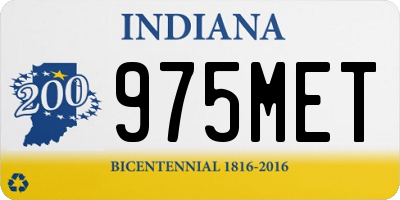IN license plate 975MET