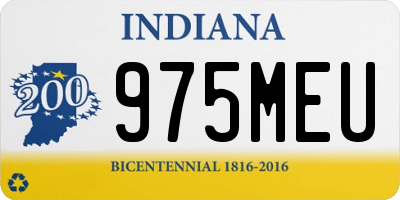 IN license plate 975MEU