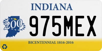 IN license plate 975MEX