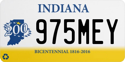 IN license plate 975MEY