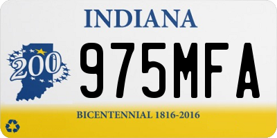 IN license plate 975MFA