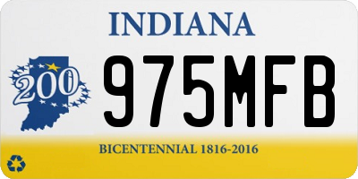 IN license plate 975MFB