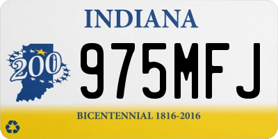 IN license plate 975MFJ