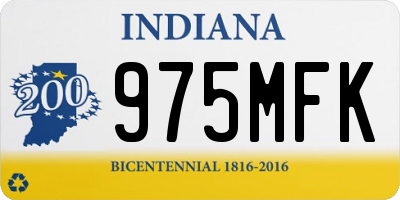 IN license plate 975MFK