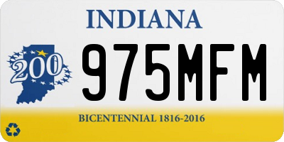 IN license plate 975MFM