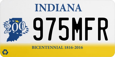 IN license plate 975MFR