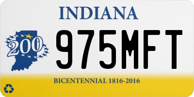 IN license plate 975MFT