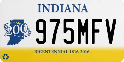 IN license plate 975MFV
