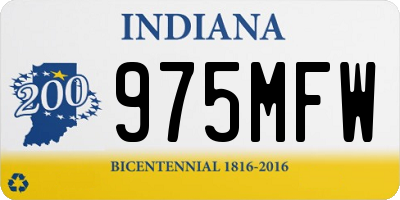 IN license plate 975MFW