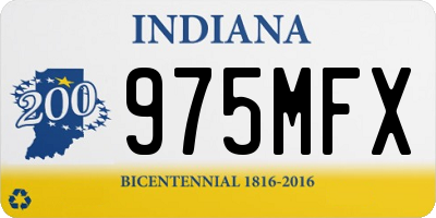 IN license plate 975MFX