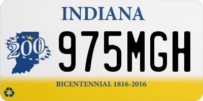 IN license plate 975MGH