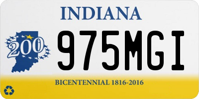 IN license plate 975MGI