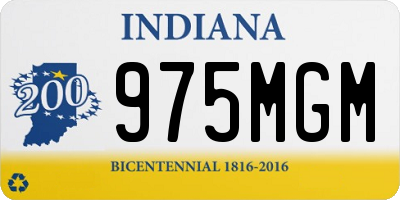 IN license plate 975MGM