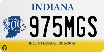 IN license plate 975MGS