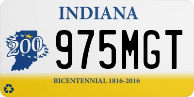 IN license plate 975MGT