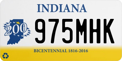 IN license plate 975MHK
