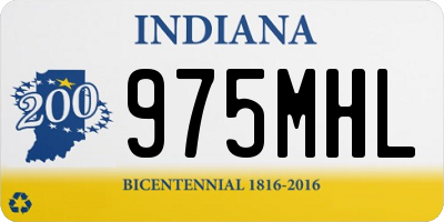 IN license plate 975MHL