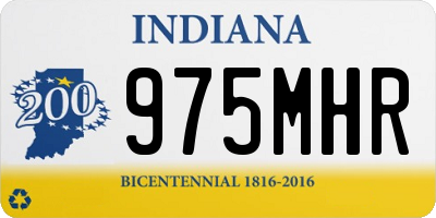 IN license plate 975MHR