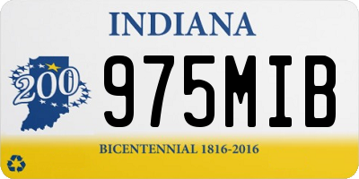 IN license plate 975MIB