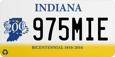 IN license plate 975MIE