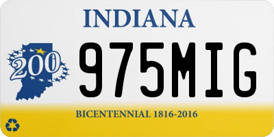 IN license plate 975MIG