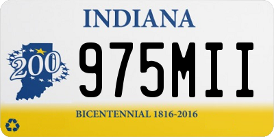 IN license plate 975MII