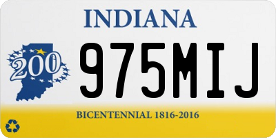 IN license plate 975MIJ