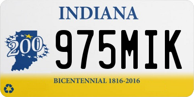 IN license plate 975MIK