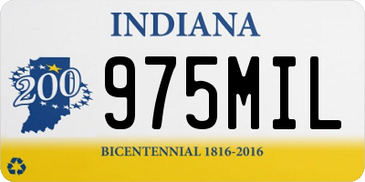 IN license plate 975MIL