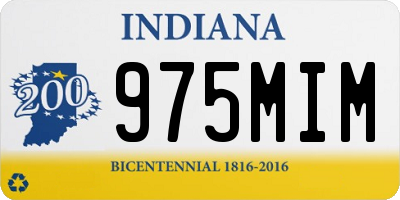 IN license plate 975MIM