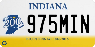 IN license plate 975MIN