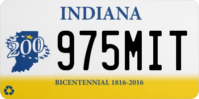 IN license plate 975MIT