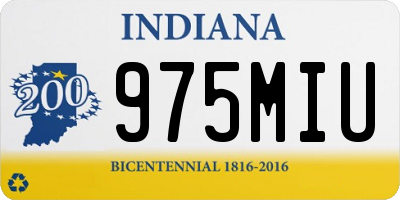 IN license plate 975MIU