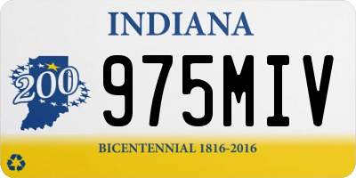 IN license plate 975MIV