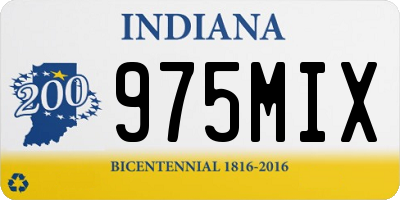 IN license plate 975MIX