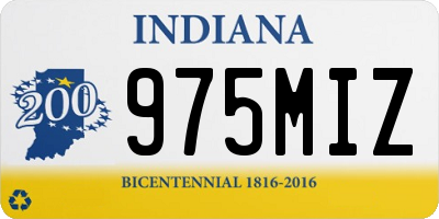 IN license plate 975MIZ