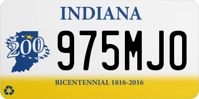IN license plate 975MJO