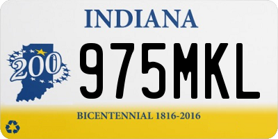 IN license plate 975MKL