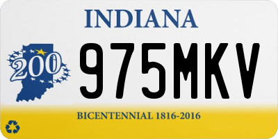 IN license plate 975MKV