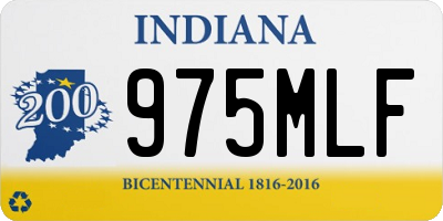 IN license plate 975MLF