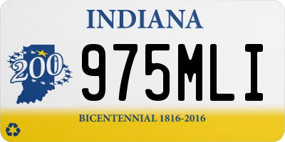 IN license plate 975MLI