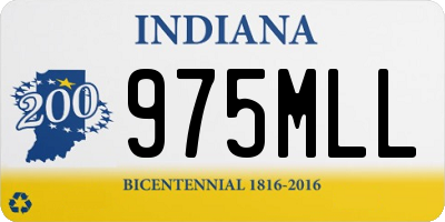 IN license plate 975MLL