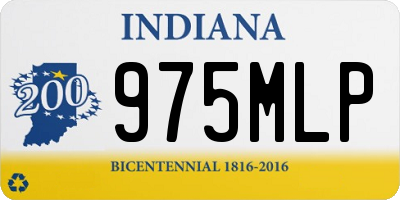 IN license plate 975MLP