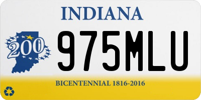 IN license plate 975MLU